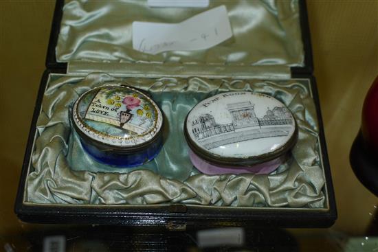 2 enamel patch boxes